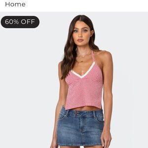 New  EDIKTED Charmaine open back halter top size XS